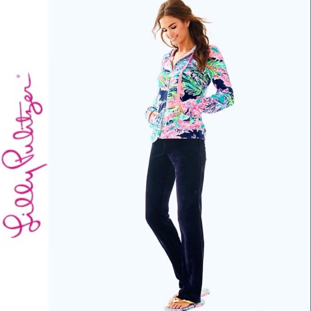 Lilly Pulitzer Jordynne Velour Pant - Picture 2 of 11